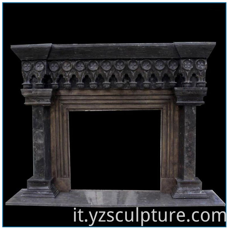 Antique Marble Fireplace Mantel